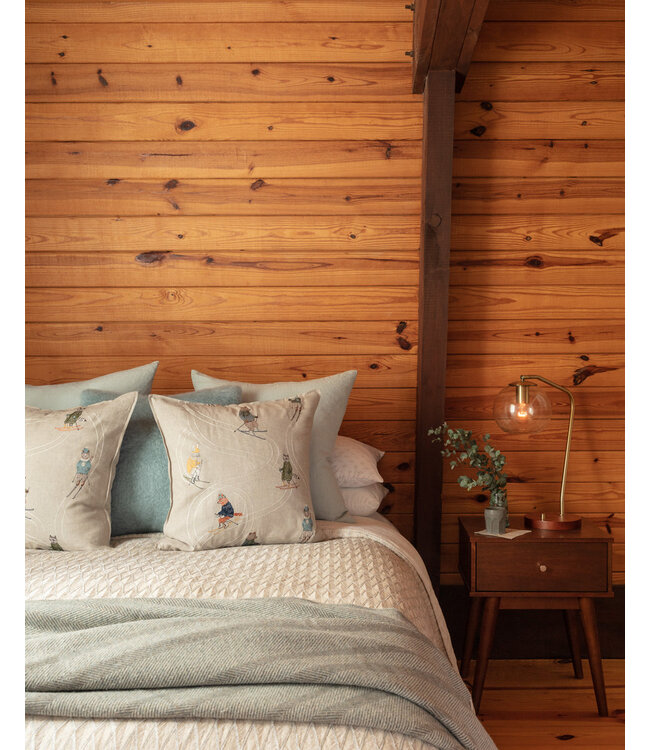 Coral & Tusk Pillow - Downhill Skiers