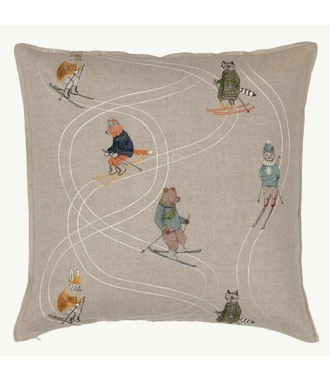 Coral & Tusk Pillow - Downhill Skiers