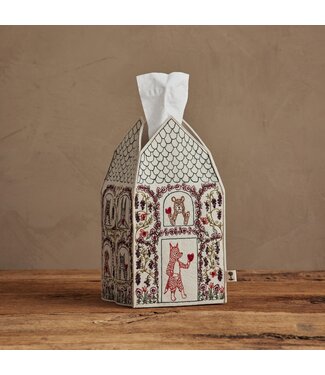 Coral & Tusk Tissue Box Cover - Home Is Where the Heart Is