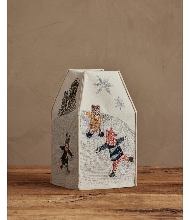 Coral & Tusk Tissue Box Cover - Snowy Day