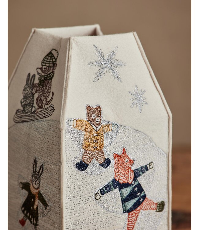 Coral & Tusk Tissue Box Cover - Snowy Day