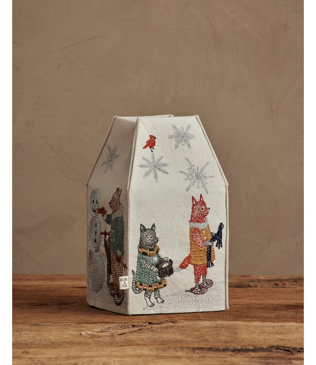 Coral & Tusk Tissue Box Cover - Snowy Day