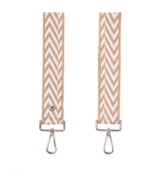 Pom Pom London Tan & Brown Straps