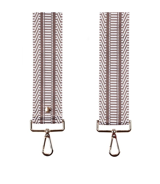 Pom Pom London Tan & Brown Straps