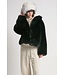 Common Knit Sacha Fur Jacket - Black
