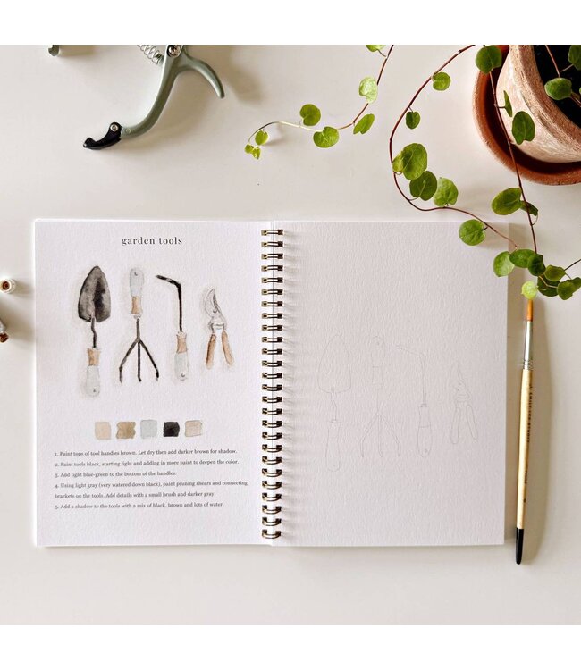 Garden Watercolor Workbook