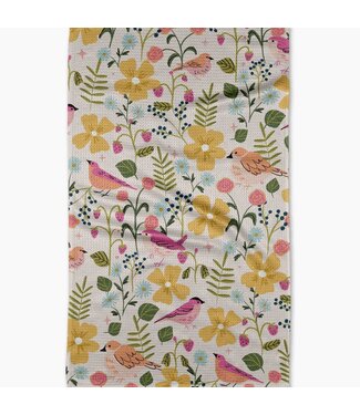 Geometry Tea Towel - Summer Songbirds