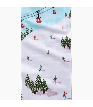 Geometry Bar Towel - Winter Skiing Trip