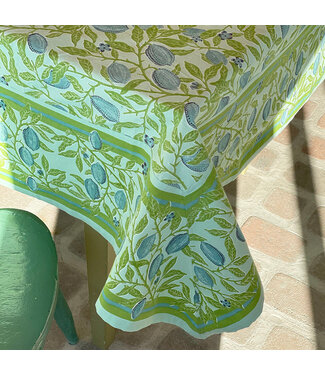 Mahogany Almafi Green Tablecloth