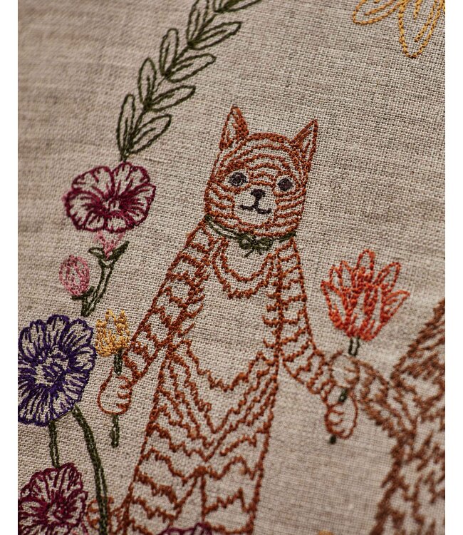 Coral & Tusk Pillow Cover + Insert - Cat and Dog Friends Garland