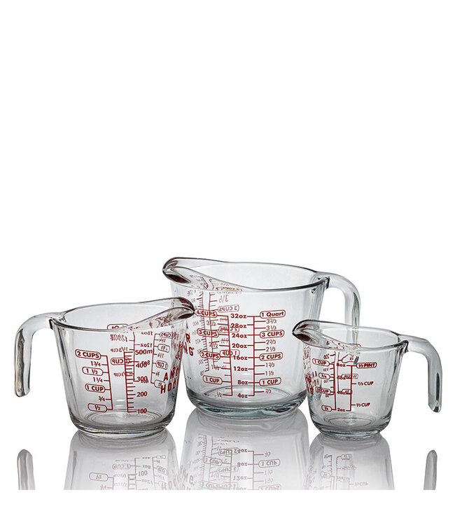 HIC Harold Import Company Anchor Hocking Measuring Cup Set, 3-Piece