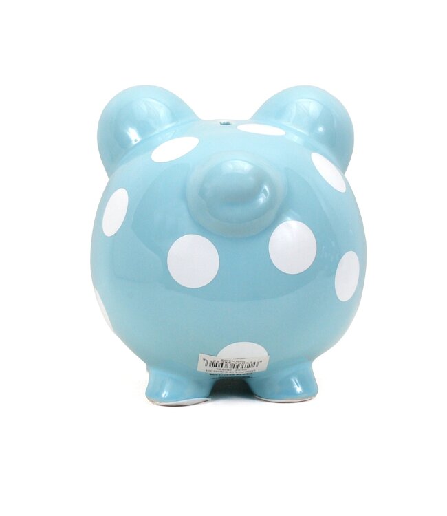 Blue Polka Dot Piggy Bank