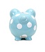 Blue Polka Dot Piggy Bank