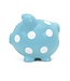 Blue Polka Dot Piggy Bank