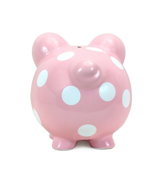 Pink Polka Dot Piggy Bank