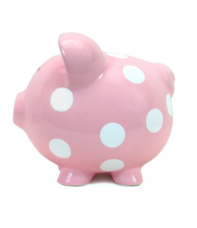 Pink Polka Dot Piggy Bank