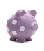 Purple Polka Dot Piggy Bank