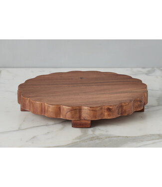 Scalloped Trivet Riser - Large Round, Natural