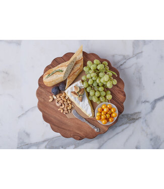 Scalloped Trivet Riser - Large Round, Natural