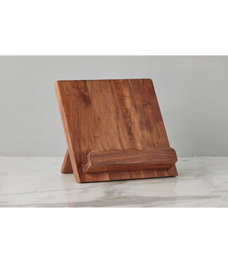 Scalloped Wood Book Stand - Natural