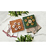 Square Scalloped Cheese Board with Spreader - Small