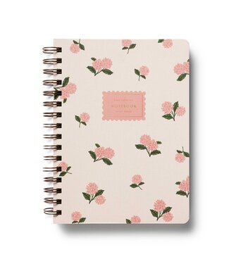 Rifle Paper Co Pink Hydrangea Spiral Notebook