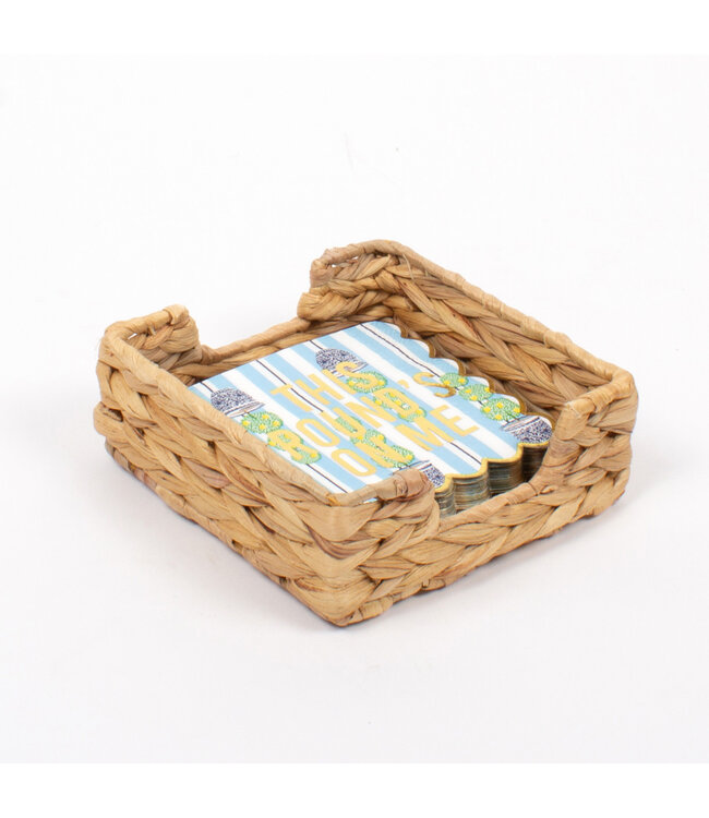 8 Oak Lane Natural Woven Beverage Napkin Tray