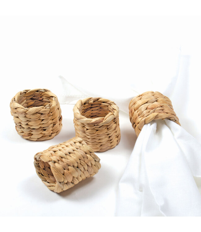 4pc Napkin Ring Set - Natural