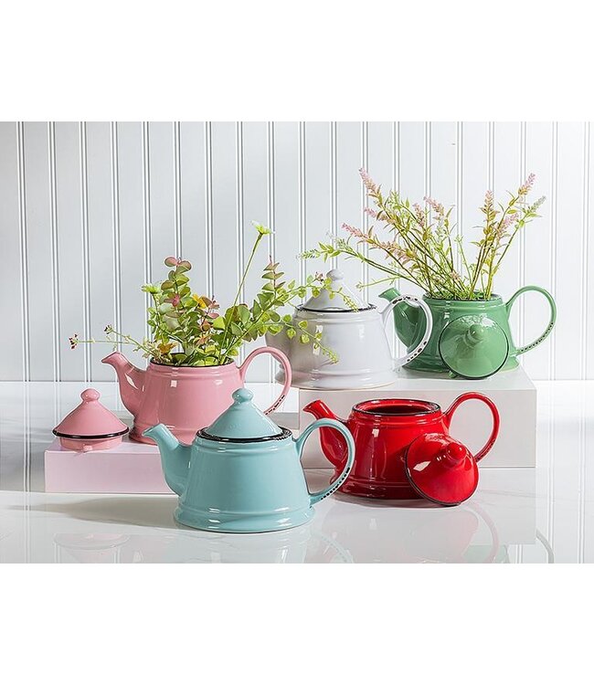 Enamel Look Teapot