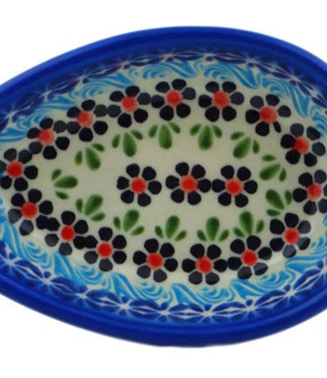 Polmedia Polish Pottery Spoon Rest 5" Spring Country Trip Theme