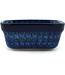 Polmedia Polish Pottery Square Bowl 4" Blue Poppies