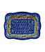 Polmedia Polish Pottery Rectangular Baker 8" Rose Garden Theme