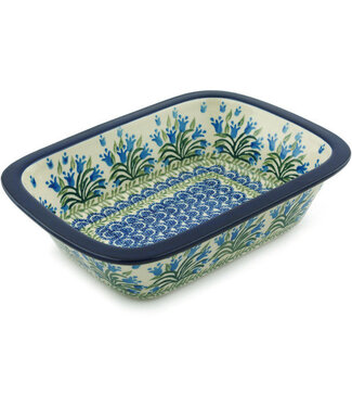 Rectangular Baker 10" Feathery Bluebells