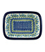 Polmedia Polish Pottery Rectangular Baker 10" Feathery Bluebells