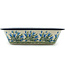 Polmedia Polish Pottery Rectangular Baker 10" Feathery Bluebells
