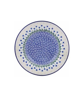 Polmedia Polish Pottery Pasta Bowl 9" Water Tulip Theme