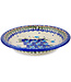 Polmedia Polish Pottery Pasta Bowl 9" Blue Pansy Theme