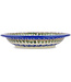 Polmedia Polish Pottery Pasta Bowl 9" Blue Pansy Theme