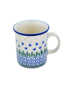 Polmedia Polish Pottery Mug 10 oz Water Tulip Theme