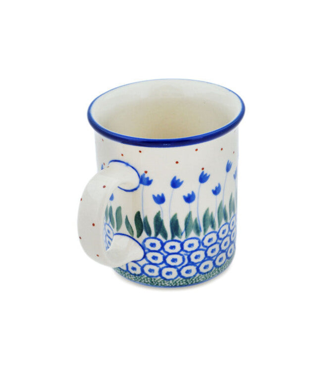 Polmedia Polish Pottery Mug 10 oz Water Tulip Theme