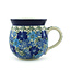 Polmedia Polish Pottery Bubble Mug 12oz Fields of Blue Theme