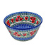 Polmedia Polish Pottery Bowl 7" Red Pansy Theme