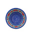 Polmedia Polish Pottery Bowl 7" Red Pansy Theme
