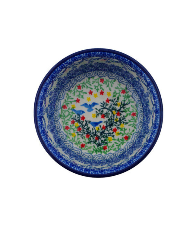 Polmedia Polish Pottery Bowl 5" Free Flock Theme Unikat