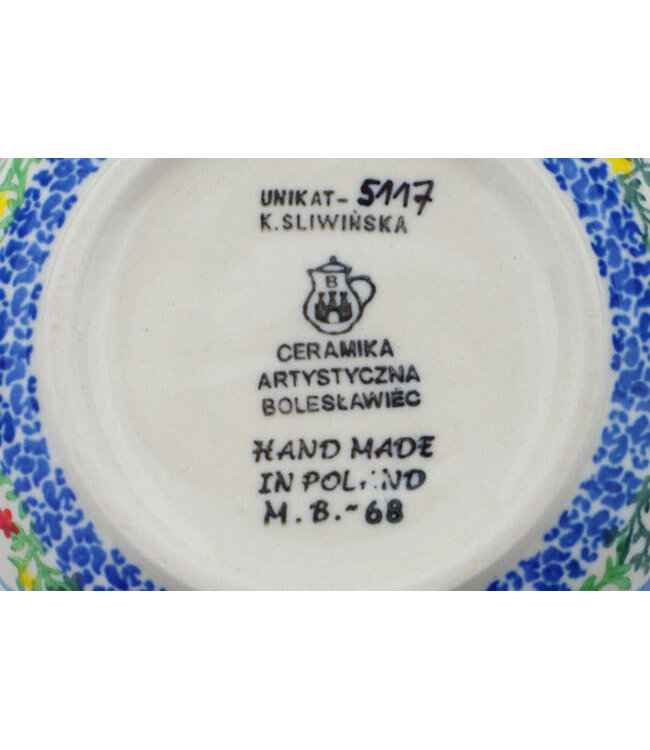 Polmedia Polish Pottery Bowl 5" Free Flock Theme Unikat