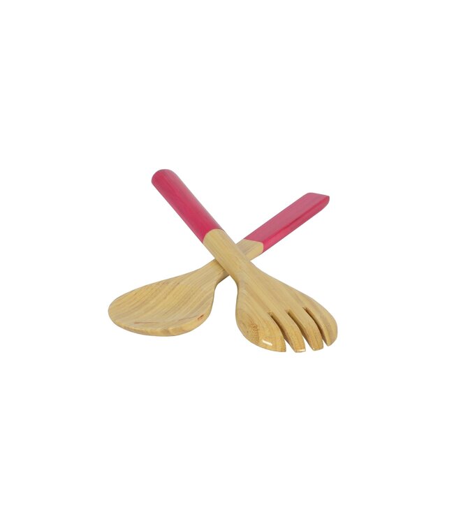 Small Bamboo Salad Servers
