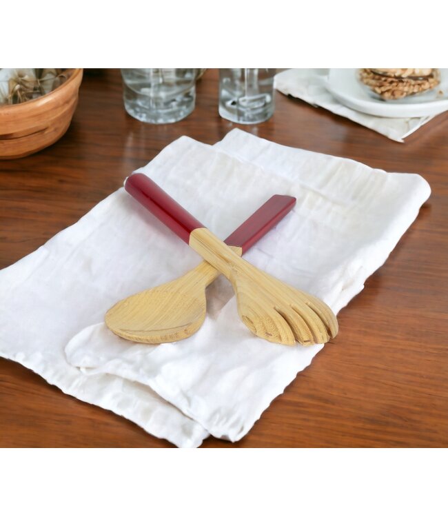 Small Bamboo Salad Servers
