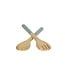 Small Bamboo Salad Servers