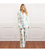 Long Luxe PJ Set - Hydrangea Ribbons