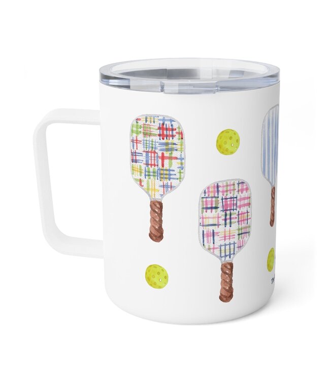 Pickleball Insulated Mug - Dilly Madras